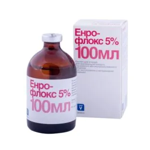 Енрофлокс 5% антибіотик для тварин, 100 мл