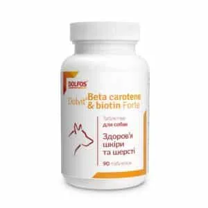 Вітаміни Dolfos Dolvit Beta karoten & biotyna Forte для собак