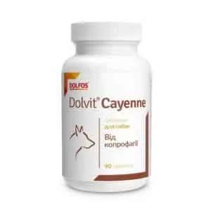 Добавка Dolfos Dolvit Cayenne при копрофагії для собак, 90 таб