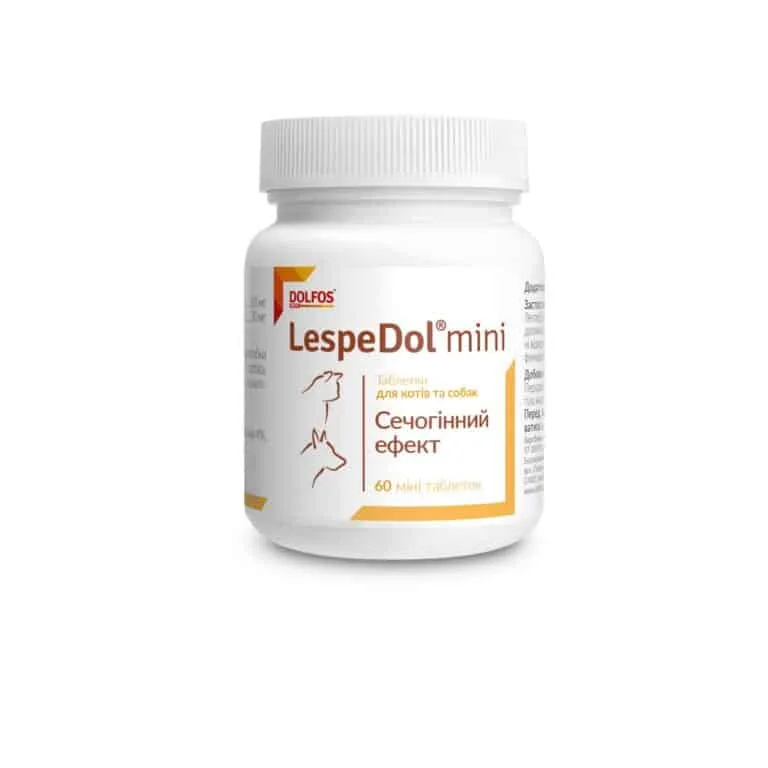Добавка Dolfos LespeDol Mini при хворобах нирок для котів та собак, 60 таб