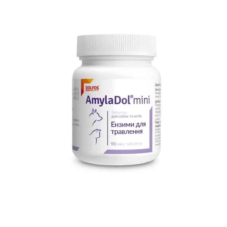 Вітаміни Dolfos AmylaDol Mini для травлення собак та котів, 90 таб