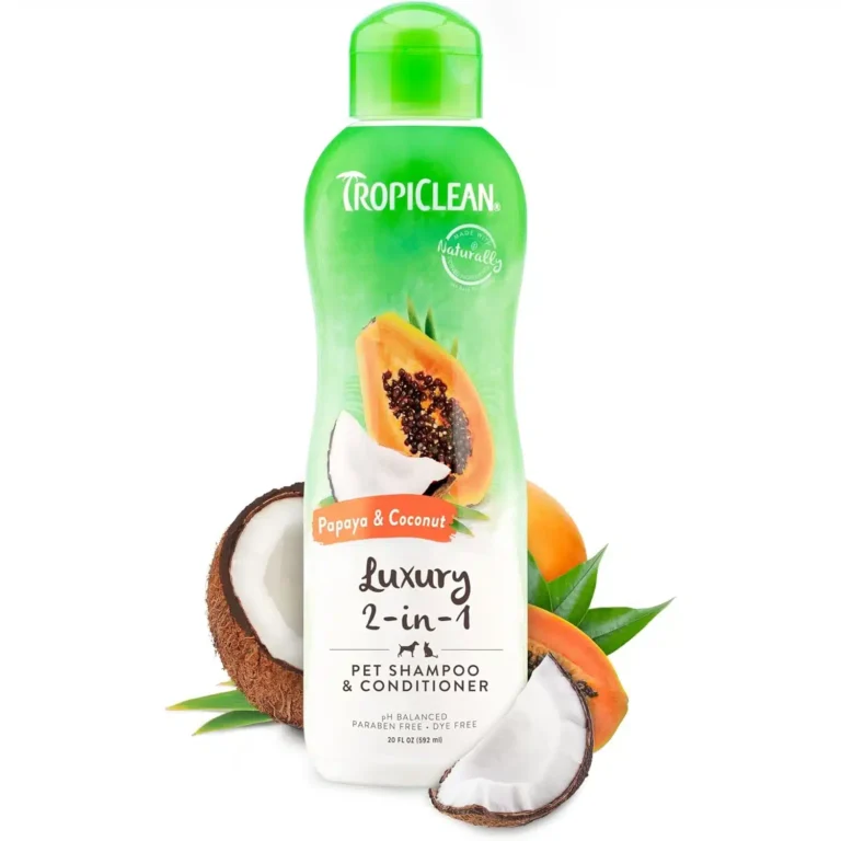 Зволожуючий шампунь-кондиціонер TropiClean Luxury 2в1 «Папайя Та Кокос»