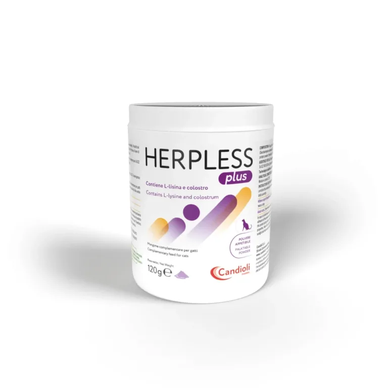 Харчова добавка Candioli Herpless Plus з L-лізином при герпесі для котів, 30 г