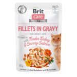 Brit Care Cat pouch 85g филе в соусе нежная индейка и пикантный лосось