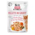 Вологий корм для котів Brit Care з індичкою і лососем у соусі, 85 г