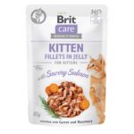 Brit Care Cat pouch 85g филе в желе пикантный лосось для котят