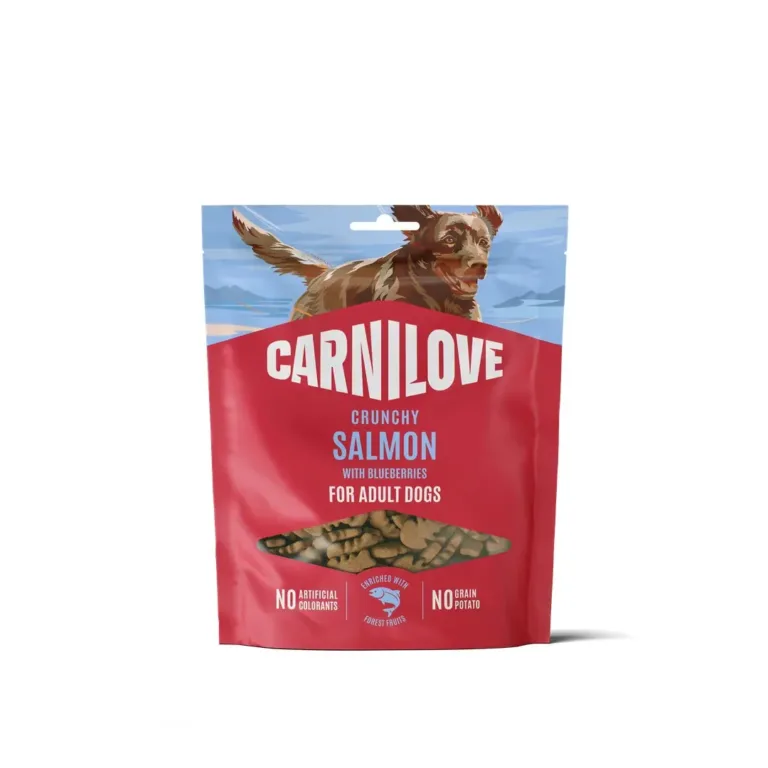 Хрумкі ласощі для собак Carnilove з лососем та лохиною, 200 г