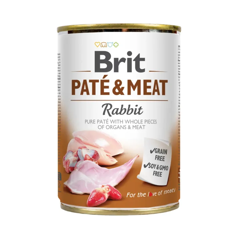 Вологий корм Brit Pate & Meat з кроликом для собак, 400 г