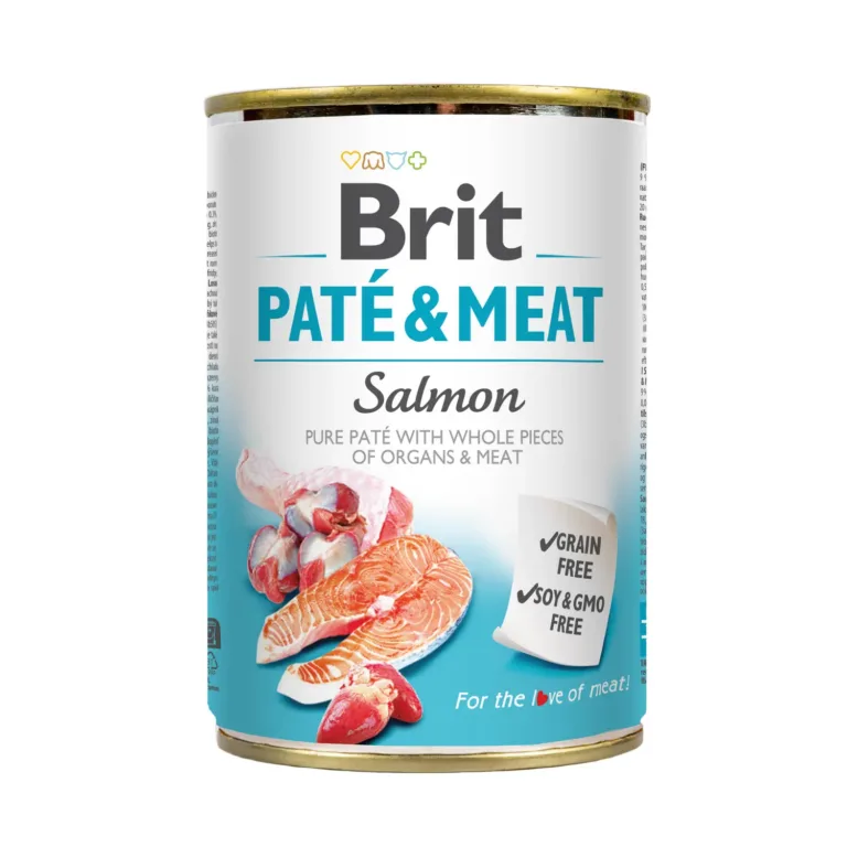 Вологий корм Brit Pate & Meat з лососем для собак, 400 г
