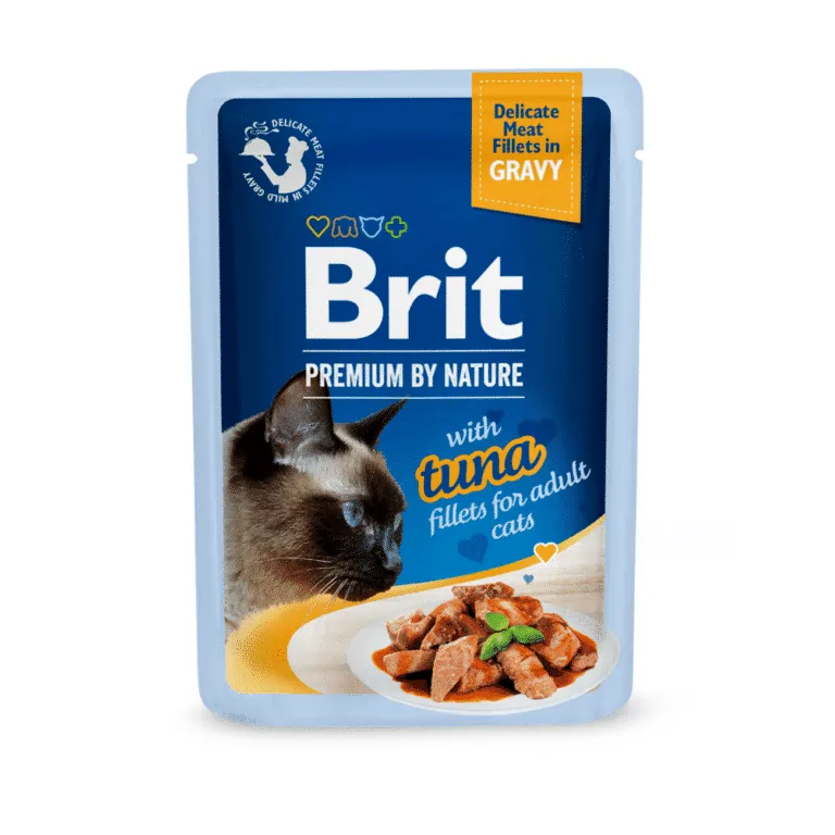 Вологий корм для котів Brit Premium by Nature Cat Fillets in Gravy з тунцем у соусі, 85 г