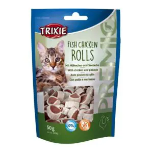 Ласощі Premio Rolls з куркою і сайдою для котів, 50 г
