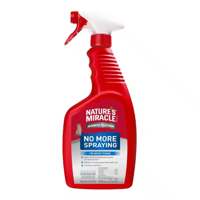 Спрей Nature's Miracle «Stain & Odor Remover. No More Spraying» для видалення плям та запахів від котів, та проти повторних міток 709 мл