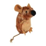 Мишка плюш коричнева з пищалкою 8см