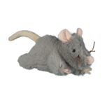 Мишка плюш. сіра з пищалкою 15см