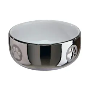 Миска Trixie керамічна сріблиста, 300 мл, 11 см
