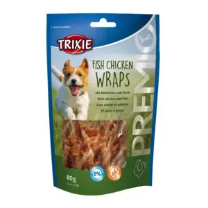 Ласощі Premio Fish Chicken Wraps з рибою і куркою для собак, 80 г