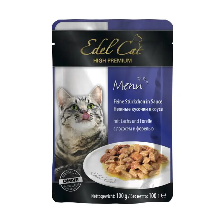 Вологий корм Edel Cat з лососем та фореллю у соусі для котів, 100 г