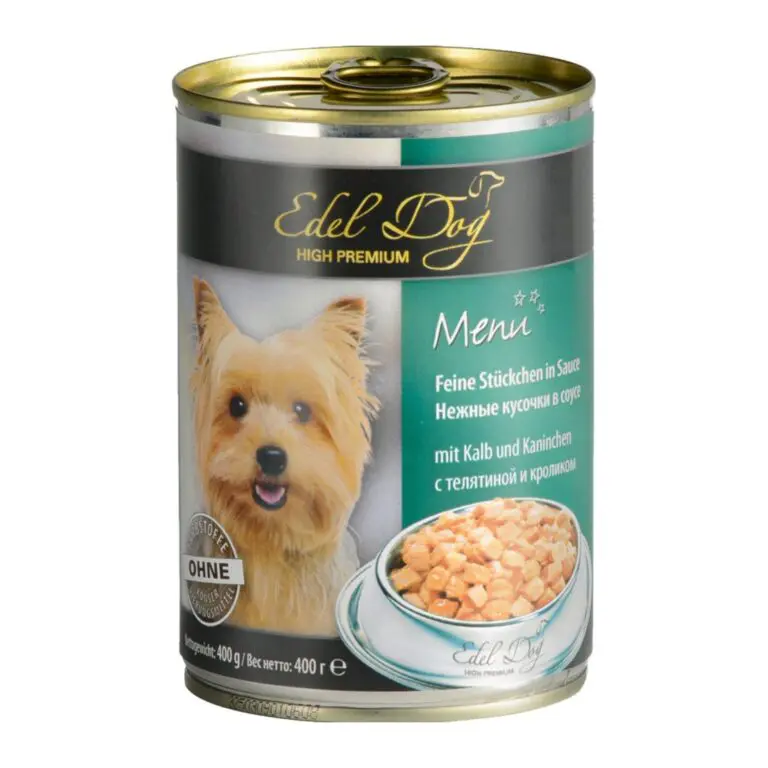 Вологий корм Edel Dog з телятиною та кроликом для собак, 400 г