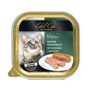Вологий корм Edel Cat паштет з кроликом для котів, 100 г