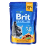 Влажный корм для кошек Brit Premium с лососем и форелью, 100 г