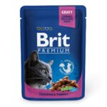 Вологий корм для котів Brit Premium з куркою та індичкою, 100 г