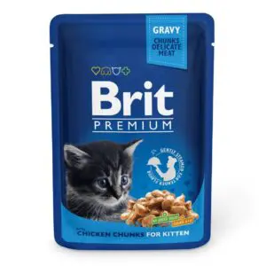 Вологий корм Brit Premium з куркою для кошенят, 100 г