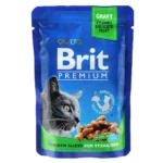 Вологий корм для стерилізованих котів Brit Premium з куркою, 100 г
