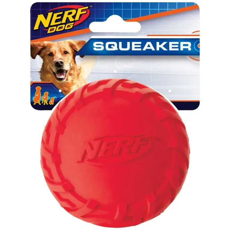 Іграшка Nerf м'яч гумовий із пищалкою для собак, 7,6 см