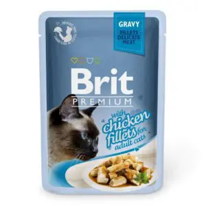 Вологий корм Brit Premium з куркою для котів, 85 г