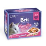 Brit Premium Cat Набір паучів 12шт х 85g сімейна тарілка в желе