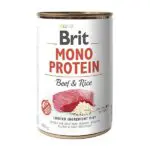 Вологий корм Brit Mono Protein Turkey з яловичиною і рисом для собак, 400 г