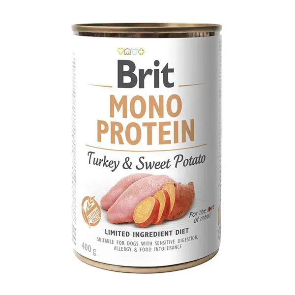 Корм Brit Mono Protein Turkey & Sweet Potato з індичкою і бататом для собак, 400 г