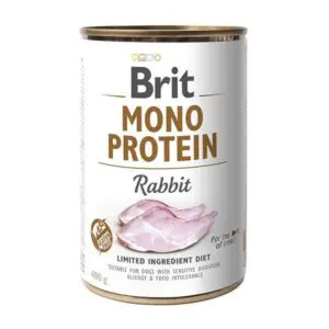 Вологий корм Brit Mono Protein з кроликом для собак, 400 г