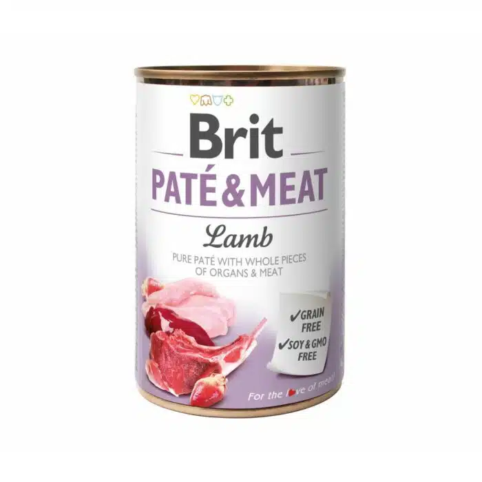 Вологий корм Brit Pate & Meat з ягням для собак, 400 г