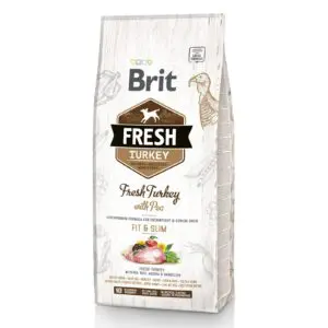 Сухий корм Brit Fresh Light Fit & Slim з індичкою і горошком для літніх собак