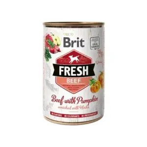 Вологий корм для собак Brit Fresh з яловичиною та гарбузом, 400 г