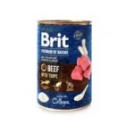 Вологий корм Brit Premium by Nature з яловичиною і тельбухами для собак