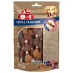 Ласощі 8in1 Triple Flavour шашлички з яловичиною і свининою для собак, 113 г