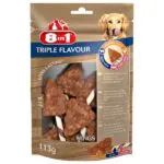 Ласощі 8in1 Triple Flavour крильця з яловичиною і свининою для собак, 113 г
