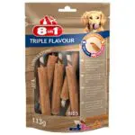 Ласощі 8in1 Triple Flavour реберця з яловичиною і свининою для собак, 113 г