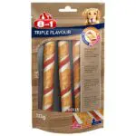 Ласощі 8in1 Triple Flavour трубочки з яловичиною і свининою для собак, 113 г