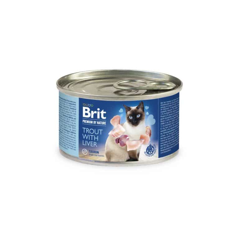 Вологий корм Brit Premium by Nature з фореллю і печінкою для котів, 200 г