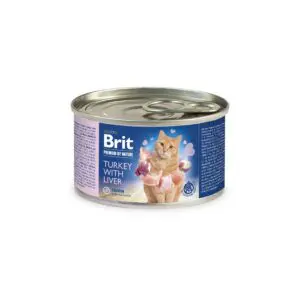 Вологий корм Brit Premium by Nature з індичкою і печінкою для котів, 200 г