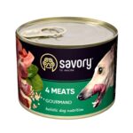 Вологий корм Savory для дорослих собак усіх порід, 4 види м'яса