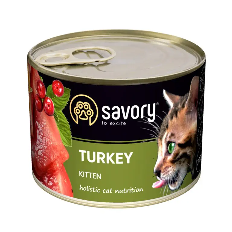Вологий корм для кошенят Savory Cat Can Kitten з індичкою