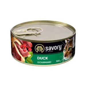 Вологий корм для дорослих котів Savory Cat Can Adult з качкою