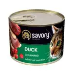 Вологий корм для дорослих котів Savory Cat Can Adult з качкою