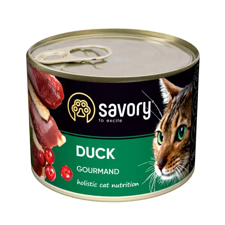 Вологий корм для дорослих котів Savory Cat Can Adult з качкою