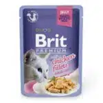 Вологий корм для котів Brit Premium з куркою у желе, 85 г