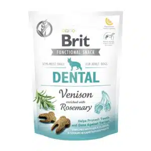 Ласощі Brit Care Dental для чищення зубів з олениною та розмарином для собак, 150 г